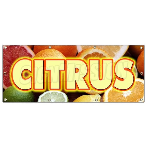 CITRUS BANNER SIGN florida orange grapefruit lemon juice fruit produce